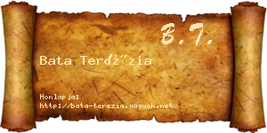 Bata Terézia névjegykártya